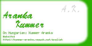 aranka kummer business card